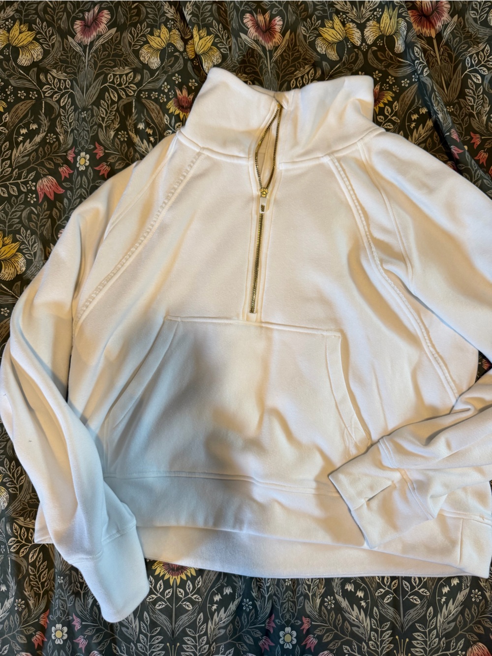 Jockey White Quarter-Zip Pullover